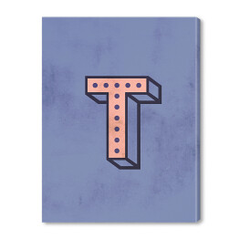 Kolorowe litery z efektem 3D - "T"