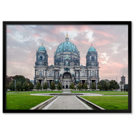 Plakat w ramie Berlińska katedra w trakcie wschodu słońca, Niemcy