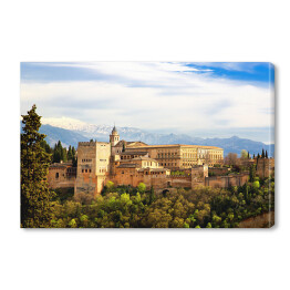 Obraz na płótnie Zamek Alhambra w Grenadzie w andaluzyjskim regionie Hiszpanii