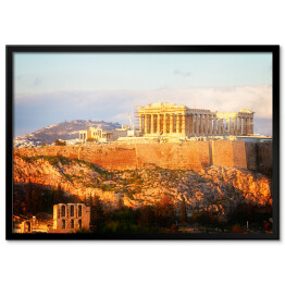 Plakat w ramie Partenon w blasku słońca, Grecja
