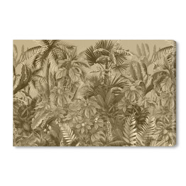 Obraz na płótnie Tropikalny las w sepii