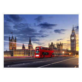 Plakat Big Ben w Londynie o zmierzchu
