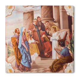 Obraz na płótnie Nauczanie małego Jezusa w świątyni