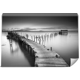 Fototapeta Stare molo na spokojnym jeziorze