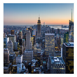 Plakat samoprzylepny Miasto Nowy Jork, Manhattan, centrum