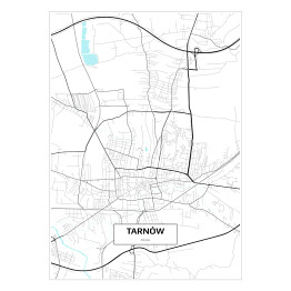 Plakat samoprzylepny Mapa Tarnowa 