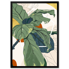Plakat w ramie Kolekcja #inspiredspace - rośliny - kroton
