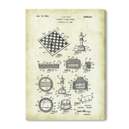Obraz na płótnie L. Hlavac - patenty na rycinach vintage