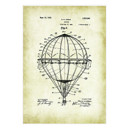 Plakat samoprzylepny R. H. Upson - patenty na rycinach vintage
