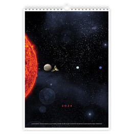 Kalendarz 13-stronicowy Kalendarz z Układem Słonecznym (bez opisów)