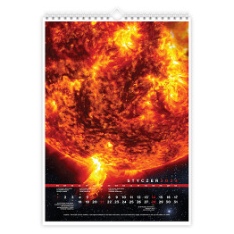 Kalendarz 13-stronicowy Kalendarz z Układem Słonecznym (bez opisów)