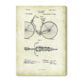 Obraz na płótnie E. G. Latta - patenty na rycinach vintage