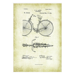 Plakat E. G. Latta - patenty na rycinach vintage
