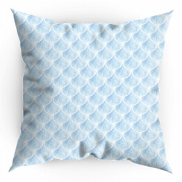 Poduszka Mozaika. błękitne akwarelowe łezki. Tekstylia domowe
