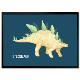 Plakat w ramie Prehistoria - dinozaur Stegozaur
