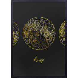 Złoty plakat Metaliczny księżyc
