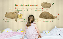 Fototapeta winylowa zmywalna "Stary niedźwiedź mocno śpi" - dziecięce piosenki
