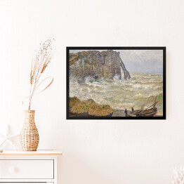Obraz w ramie Claude Monet Wzburzone morze w Etretat Reprodukcja obrazu 