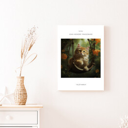 Obraz klasyczny Kot portret inspirowany sztuką - Jean Honore Fragonard