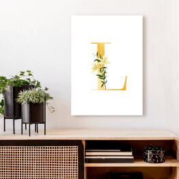 Obraz klasyczny Roślinny alfabet - litera L jak lilia