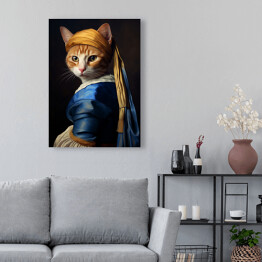 Obraz klasyczny Kot à la Jan Vermeer