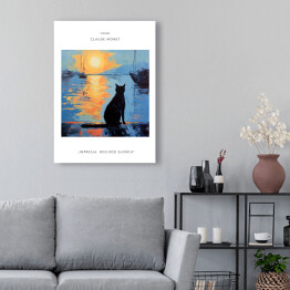 Obraz klasyczny Obraz z kotem inspirowany sztuką - Claude Monet