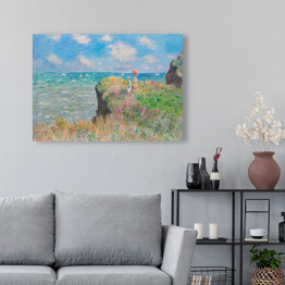Obraz klasyczny Claude Monet Spacer na klifie w Pourville Reprodukcja obrazu