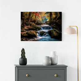 Obraz klasyczny Wodospad w lesie krajobraz