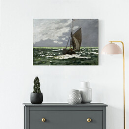 Obraz klasyczny Claude Monet Krajobraz morski Burza Reprodukcja obrazu