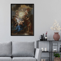 Plakat w ramie Chrzest Jezusa Antoine Coypel Reprodukcja obrazu