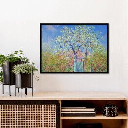 Plakat w ramie Claude Monet Kwitnąca grusza Reprodukcja obrazu