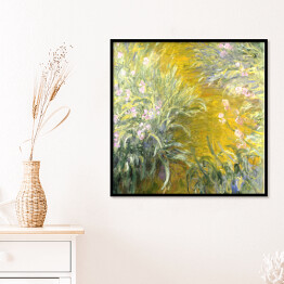 Plakat w ramie Claude Monet Ścieżka i irysy Reprodukcja obrazu