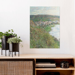 Plakat samoprzylepny Claude Monet Krajobraz Vetheuil Reprodukcja obrazu