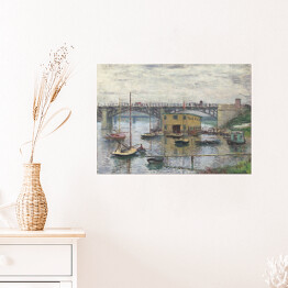 Plakat samoprzylepny Claude Monet Most w Argenteuil w szary dzień Reprodukcja obrazu