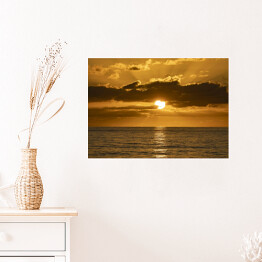 Plakat samoprzylepny Zachód słońca nad morzem