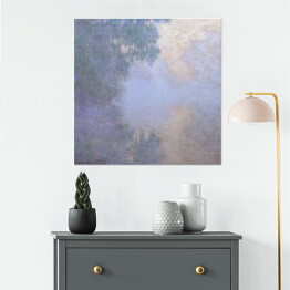 Plakat samoprzylepny Claude Monet Poranek nad Sekwaną w Giverny Reprodukcja obrazu