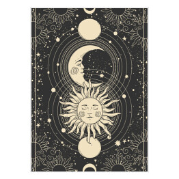 Księżyc i słońce. Karta tarota