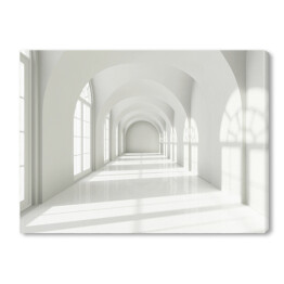 Nowoczesny dekoracyjny długi korytarz 3D