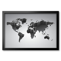 Mapa świata z efektem 3D