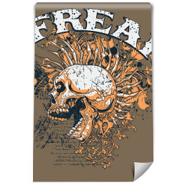 Ilustracja - czaszka z napisem "freak"
