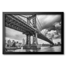 Czarno biały Manhattan Bridge, Nowy Jork