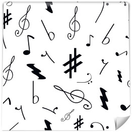 Wzór z różnymi symbolami muzycznymi