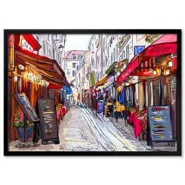 Ulica w Paryżu - ilustracja