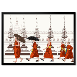 Mnisi buddyjscy w świątyni