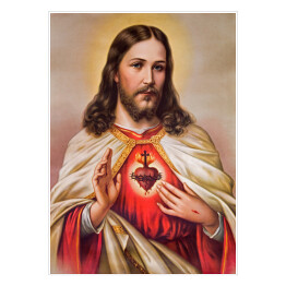 Katolicki obraz serca Jezusa Chrystusa
