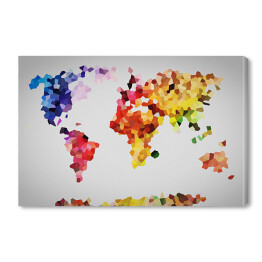 Kolorowa mapa świata utworzona z wielokątów