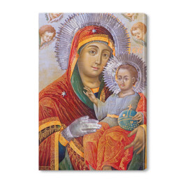 Jerozolima - ikona Madonny w greckim kościele prawosławnym