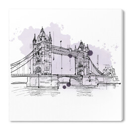 Artystyczny szkic Tower Bridge w Londynie