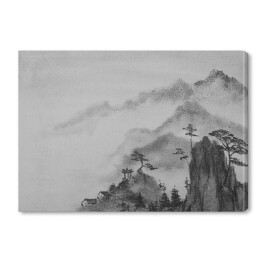 Rysunek gór i chmur w Chinach