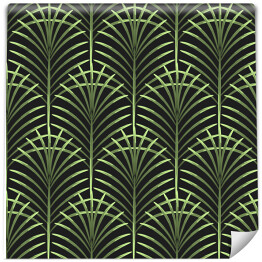 Liście palmowe - wzór na ciemnym tle